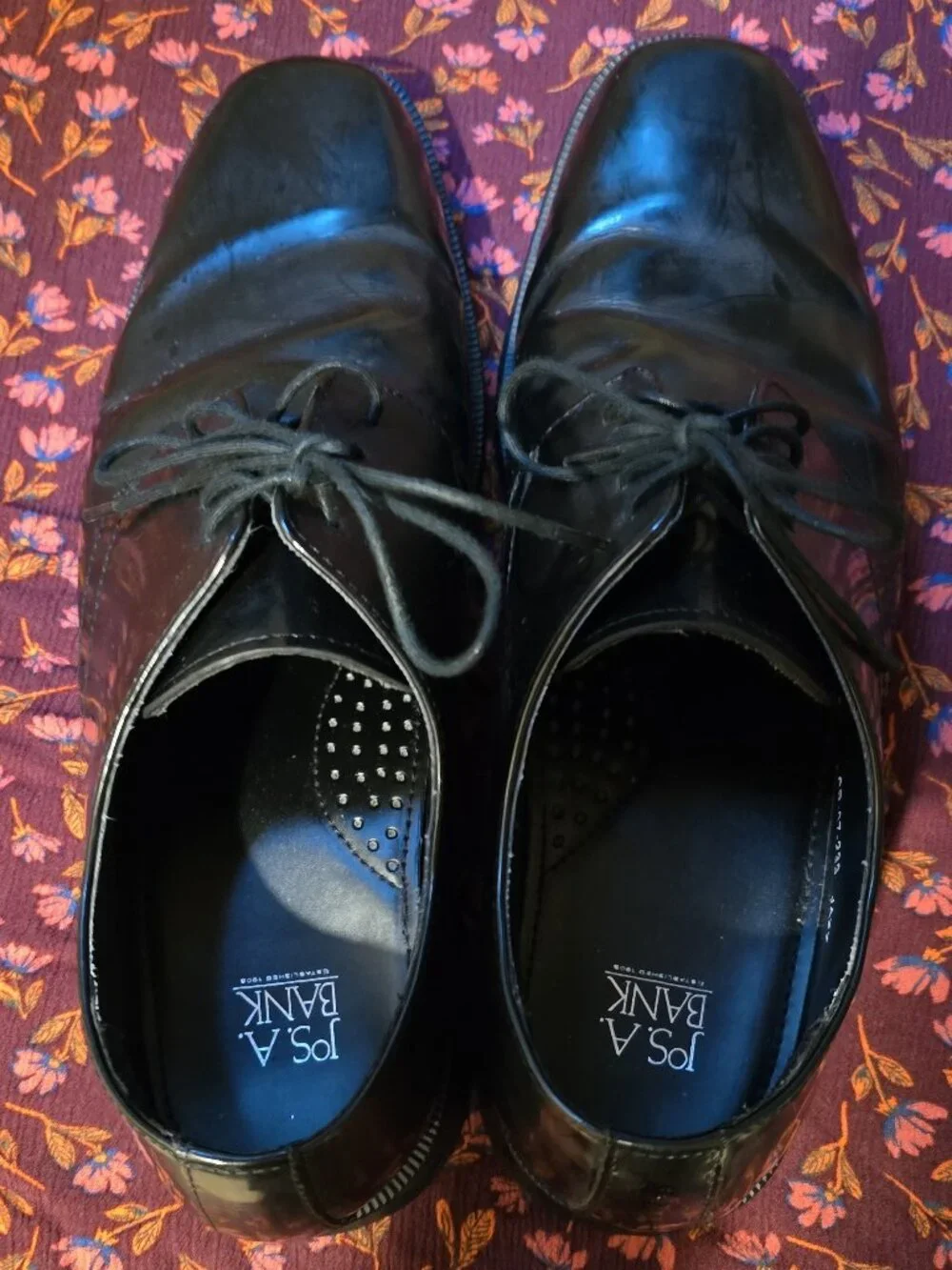 Jos. A. Bank Black Oxford Jazz Shoes 10 M Dress Formal